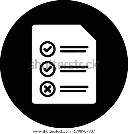Check mark, checklist black icon