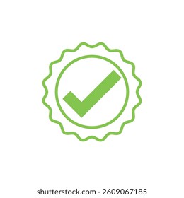 Check Mark Checklist Circle Badge Vector Template