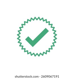 Check Mark Checklist Circle Badge Vector Template