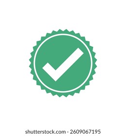 Check Mark Checklist Circle Badge Vector Template