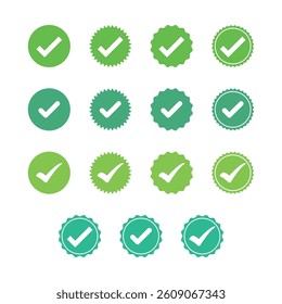 Check Mark Checklist Circle Badge Vector Template