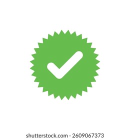 Check Mark Checklist Circle Badge Vector Template