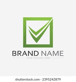 check mark and checklist design icon symbol and logo