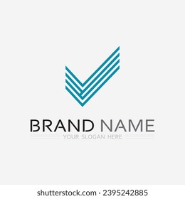 check mark and checklist design icon symbol and logo