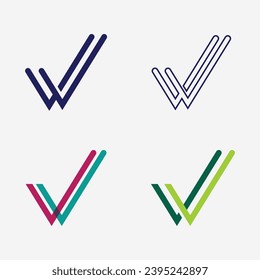 check mark and checklist design icon symbol and logo