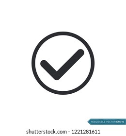 Check mark, Checklist Icon Vector Template