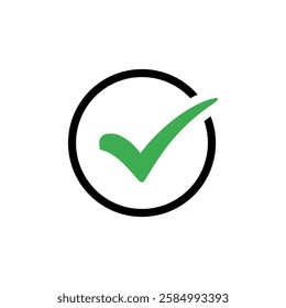 Check Mark Checklist Tick Icon Vector Logo Template