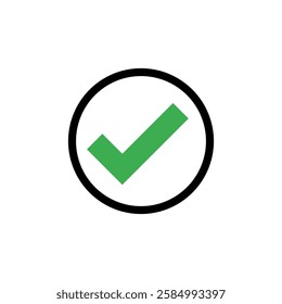 Check Mark Checklist Tick Icon Vector Logo Template