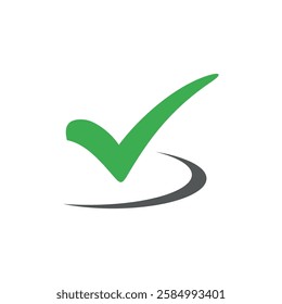 Check Mark Checklist Tick Icon Vector Logo Template