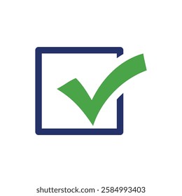 Check Mark Checklist Tick Icon Vector Logo Template