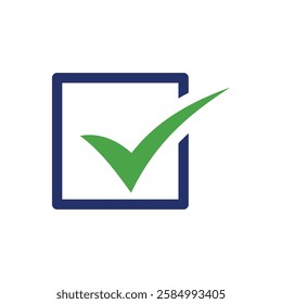 Check Mark Checklist Tick Icon Vector Logo Template