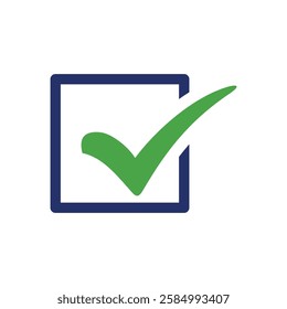 Check Mark Checklist Tick Icon Vector Logo Template