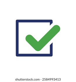 Check Mark Checklist Tick Icon Vector Logo Template