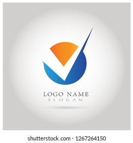 Check Mark & Choose Logo. Symbol & Icon Vector Template