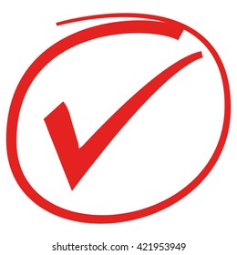check mark with circle, check box