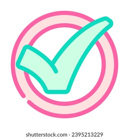 marca el vector de icono de color de círculo. marca el signo de círculo. ilustración de símbolo aislado