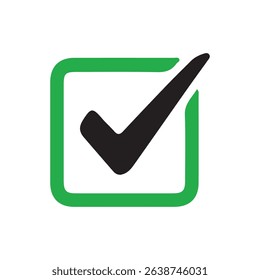 Check Mark in Circle Icon – Blue Tick Approval and Validation Symbol. vector illustration eps 10