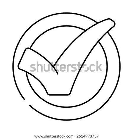 check mark circle line icon vector. check mark circle sign. isolated contour symbol black illustration