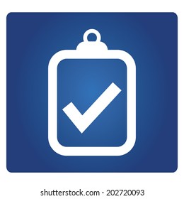 check mark in clipboard