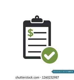 Check Mark Clipboard Icon Vector Template Illustration Design