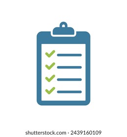 Marca de verificación Icono del portapapeles Plantilla vectorial Diseño de ilustración