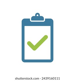 Marca de verificación Icono del portapapeles Plantilla vectorial Diseño de ilustración