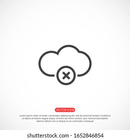 Check mark Cloud line vector Check mark cloud icon line for viewing vector icon 
