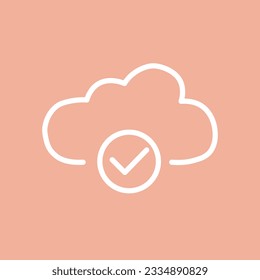 a check mark cloud vector