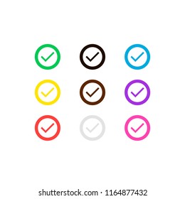 check mark collection icons. vector illustration