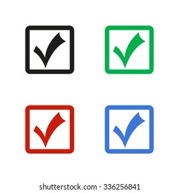 check mark - color vector icon