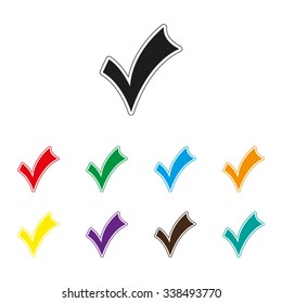check mark - color vector icon