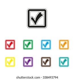check mark - color vector icon