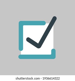Check mark colored icon Vector illustration