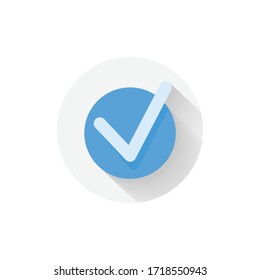 Marque un icono plano colorido con una sombra larga. Icono de marca plana