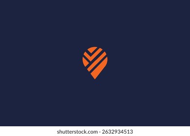 check mark concept location icon vector logo design template elements