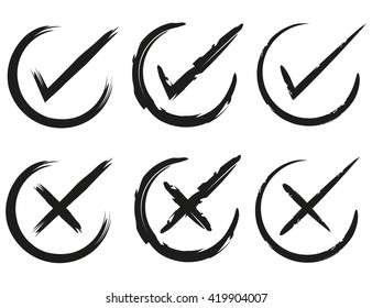 Marca de verificación, confirmar iconos