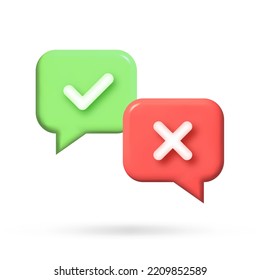 Check mark confirmation and approval icon. Vector 3d illustration.