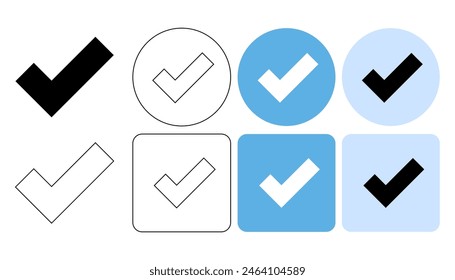 check mark, correct, right, approve, verified, tick, icon symbol ui and ux design, glyphs and stroke line icon