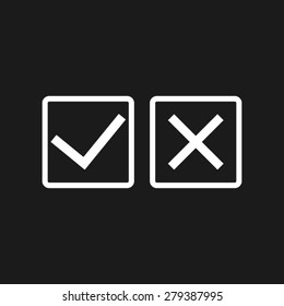 check mark cross
