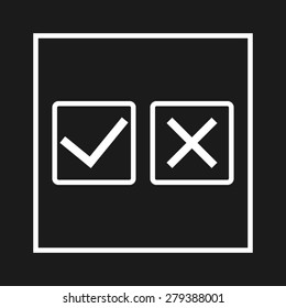 check mark cross
