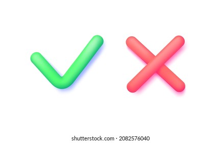 Marque la cruz 3d para el diseño web. Símbolo de marca. Icono de sitio web, ilustración de símbolo. Conjunto de ilustraciones vectoriales de encuesta. Vector moderno. Ilustración del vector