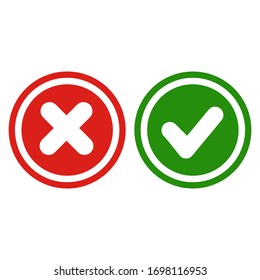 Check Mark Cross Mark Checkmark Icon Stock Vector (Royalty Free ...