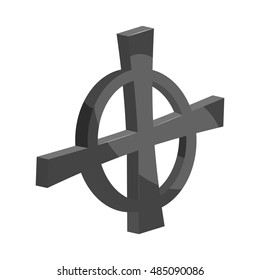 Check mark or cross in a circle icon in black monochrome style isolated on white background vector illustration