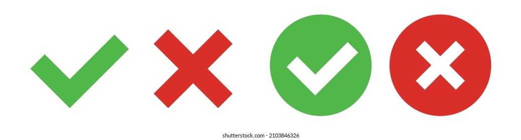 Marcar y marcar el conjunto de iconos. Vector