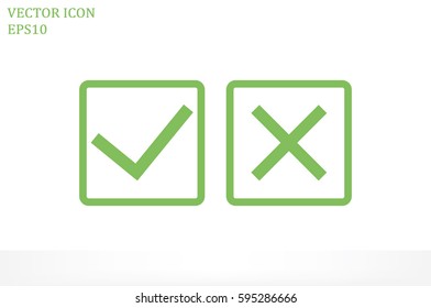 check mark cross icon vector illustration.