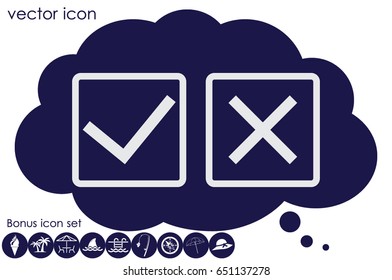 check mark cross icon vector illustration eps10.