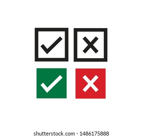Check Mark and Cross Mark Icons.