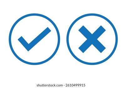 Check mark and cross mark icons