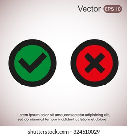 Check mark and Cross Icons