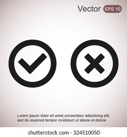 Check mark and Cross Icons